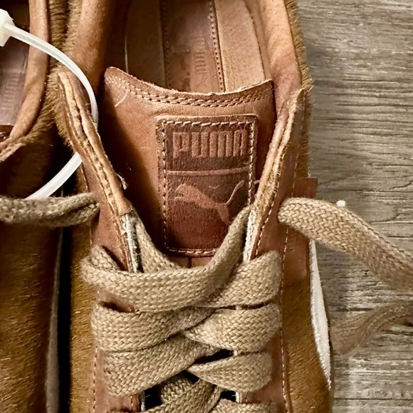 Puma Walt Clyde Frazier Limited Edition Pony Hair Brown Sneakers Men's US Size 9 - Picture 4 of 9